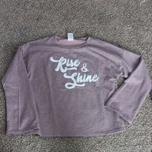 Source Unknown Purple Sweatshirt with White Print